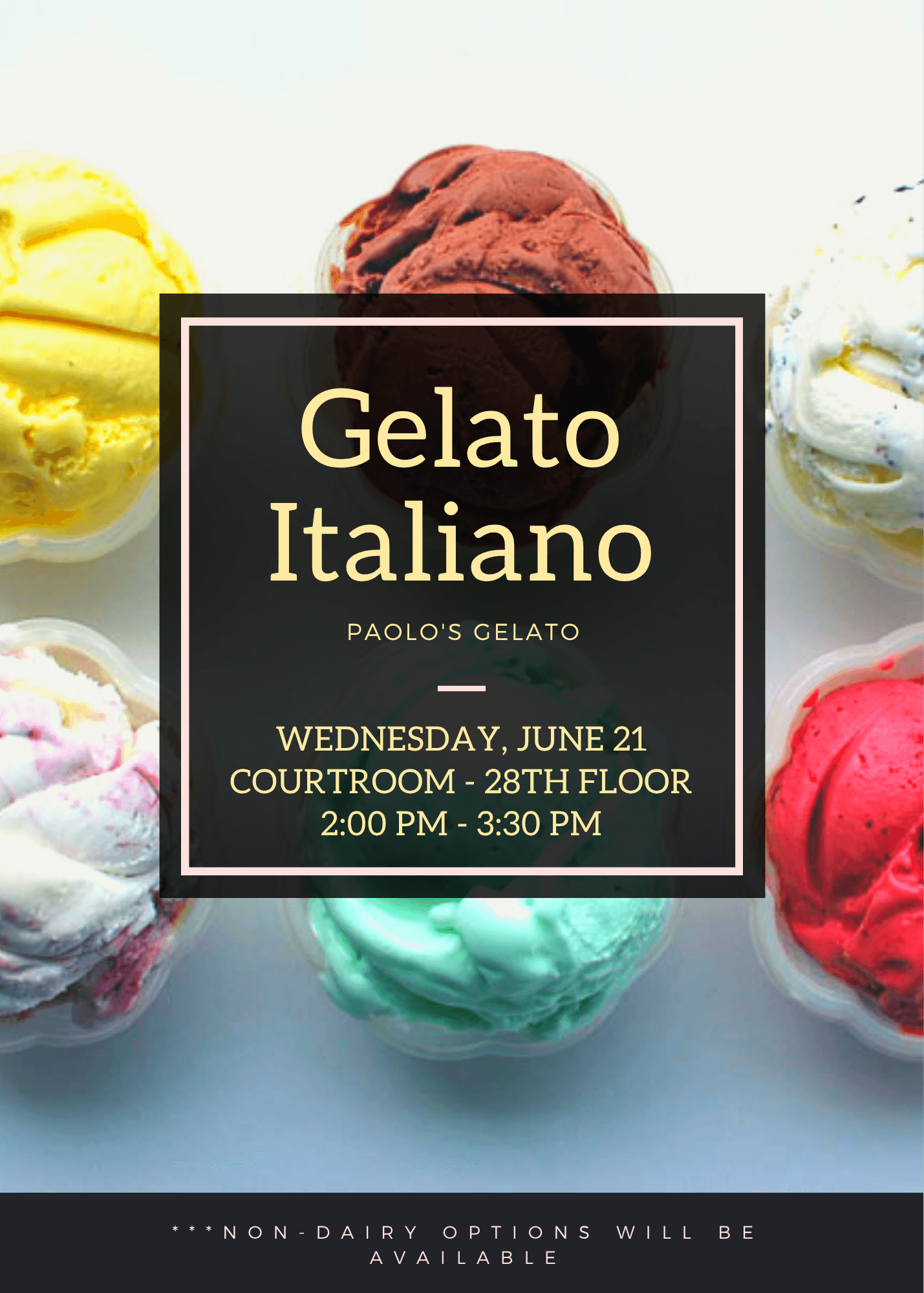 Gelato Italiano staff appreciation invitation